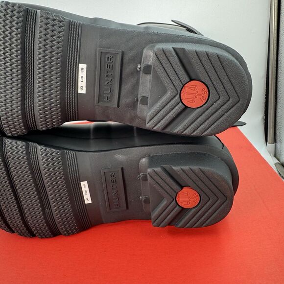 New Hunter Women's Black Original Short Back Adjustable Rain Boots Size 8 - Picture 8 of 14